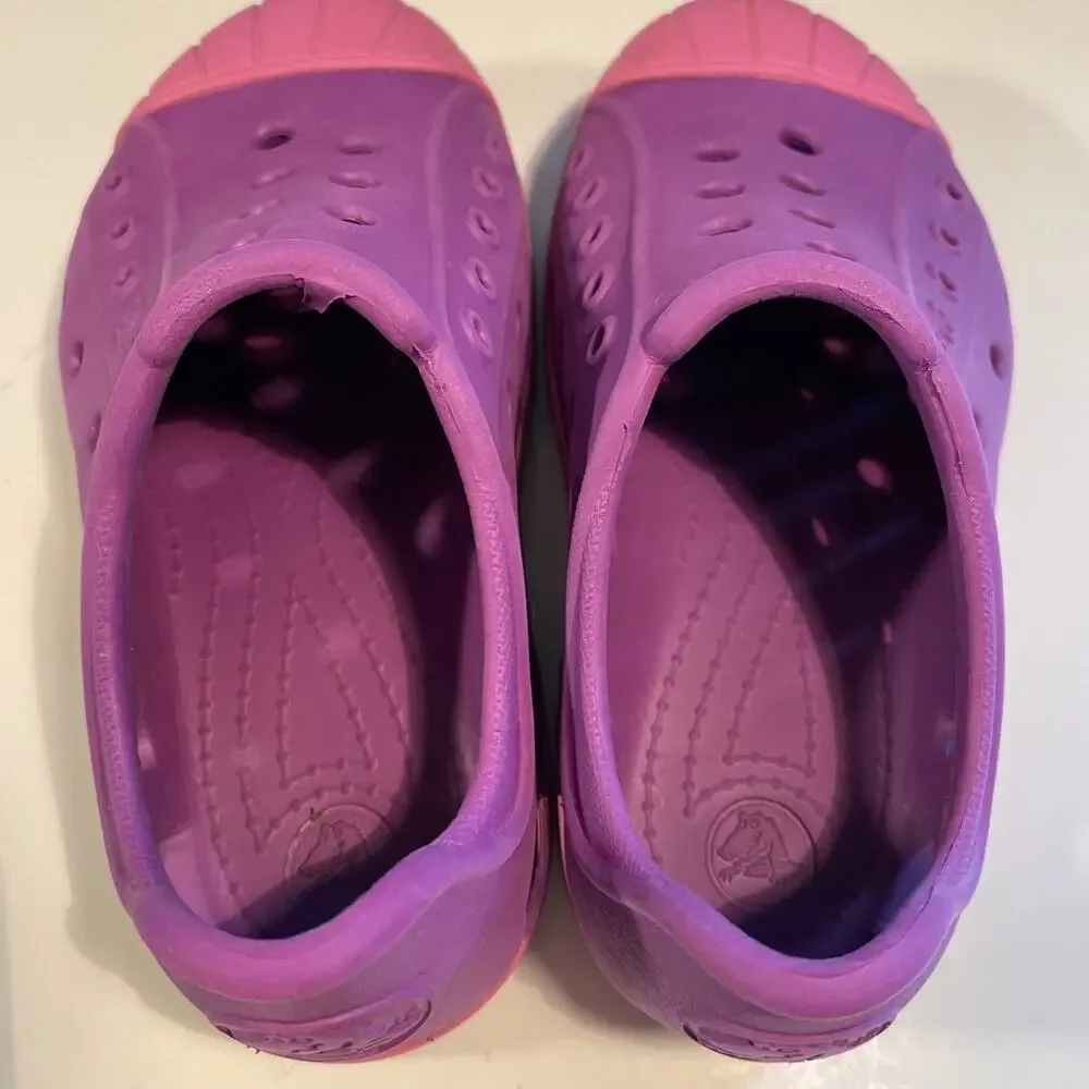 Croc Sneakers Bump It Slip On Purple water shoes Girls Size 8C